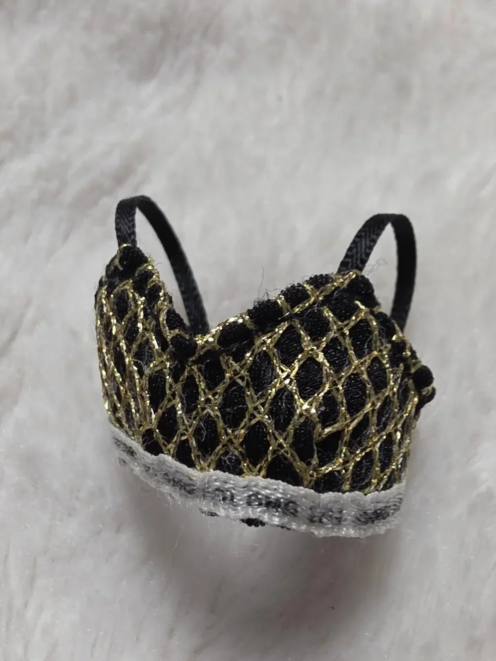 LOL Surprise OMG 24k D.J. Doll Replacement Gold Mesh Bra Top Piece Clothing